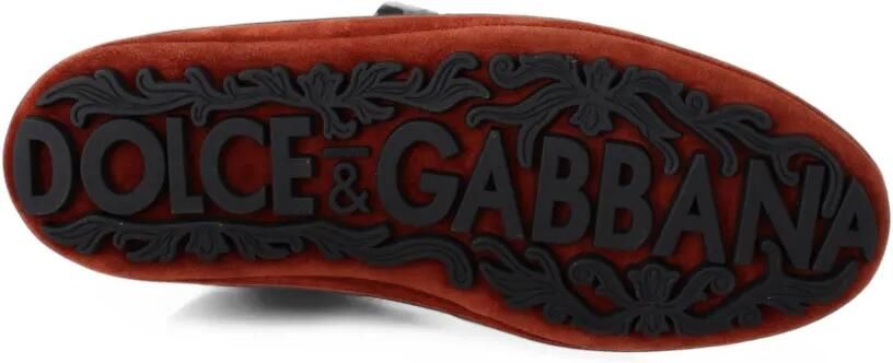 Dolce & Gabbana Loafers met kroonmotief verfraaid met kristallen Bruin