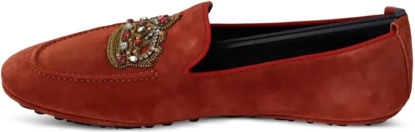 Dolce & Gabbana Loafers met kroonmotief verfraaid met kristallen Bruin - Foto 5
