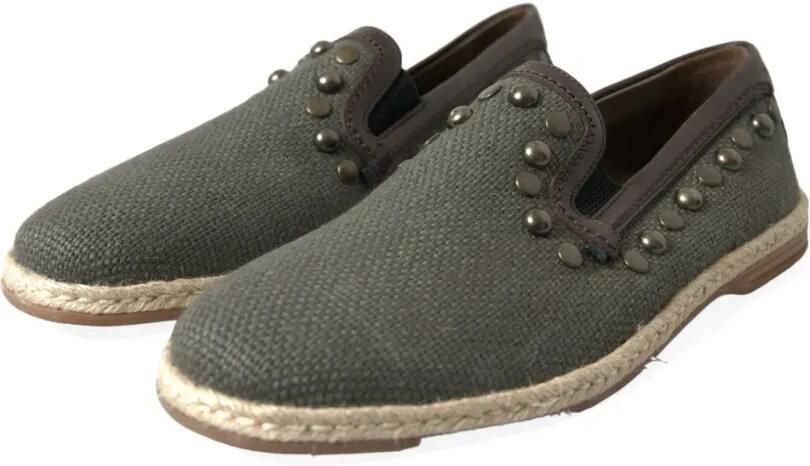 Dolce & Gabbana Loafers met leren afwerking en studs Groen
