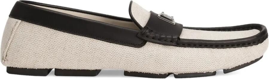 Dolce & Gabbana Loafers met logoplakkaat Beige