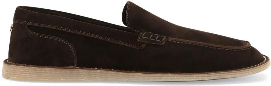 Dolce & Gabbana Loafers met logoplakkaat Bruin