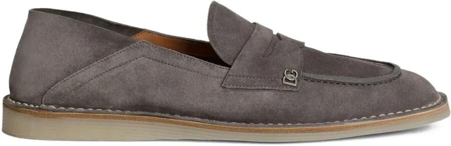 Dolce & Gabbana Loafers met logoplakkaat Grijs