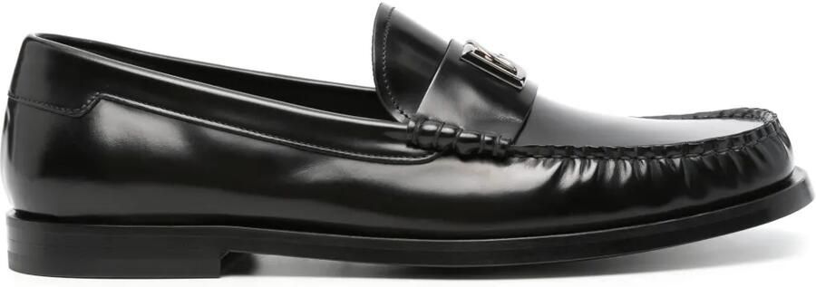 Dolce & Gabbana Loafers met logoplakkaat Zwart