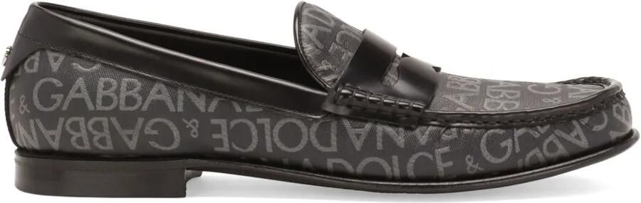 Dolce & Gabbana Loafers met logoprint Zwart
