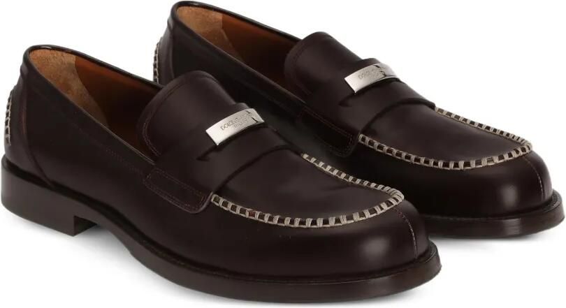 Dolce & Gabbana Loafers van kalfsleer Bruin - Foto 3