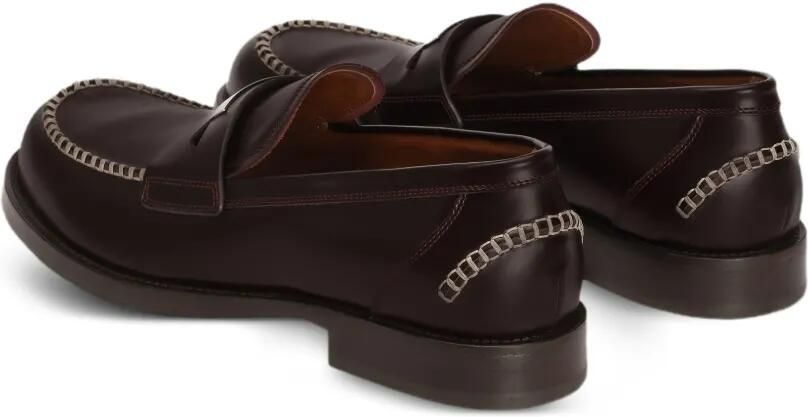 Dolce & Gabbana Loafers van kalfsleer Bruin - Foto 4