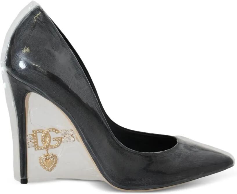 Dolce & Gabbana logo-charm pumps Zwart - Foto 4
