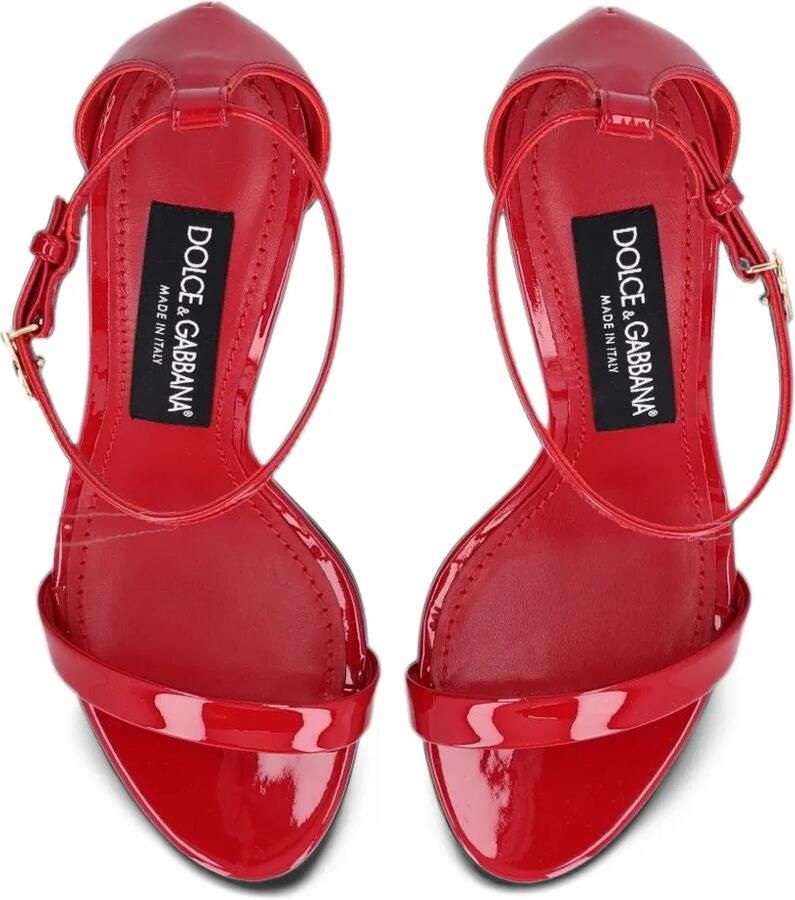 Dolce & Gabbana Lakleren sandalen met logo Rood - Foto 2