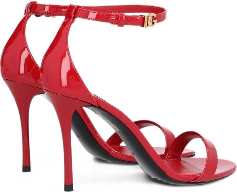 Dolce & Gabbana Lakleren sandalen met logo Rood - Foto 4