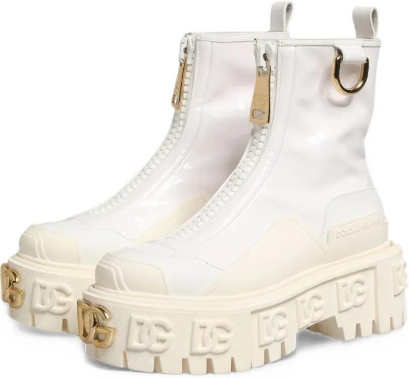 Dolce & Gabbana logo-plaque ankle boots Wit - Foto 4