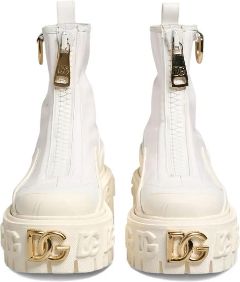 Dolce & Gabbana logo-plaque ankle boots Wit - Foto 2