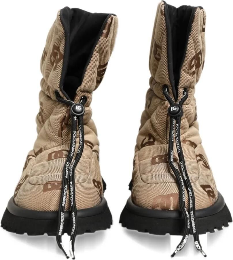 Dolce & Gabbana logo-print quilted boots Beige - Foto 3