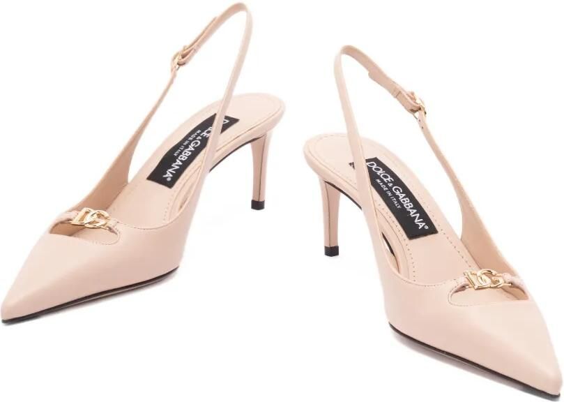 Dolce & Gabbana Lollo slingback pumps met hak Beige - Foto 3