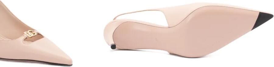 Dolce & Gabbana Lollo slingback pumps met hak Beige - Foto 4