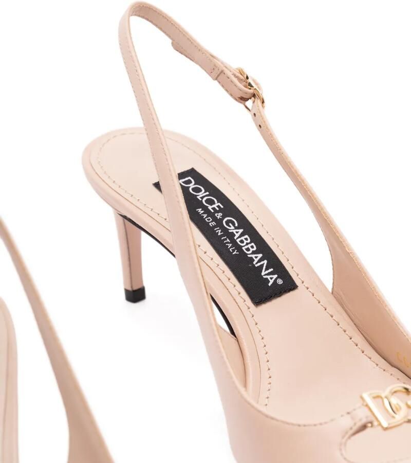 Dolce & Gabbana Lollo slingback pumps met hak Beige - Foto 2
