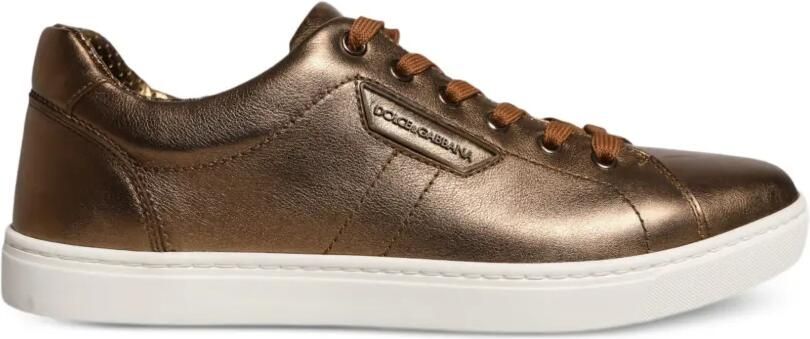 Dolce & Gabbana London sneakers met gouden leren logo