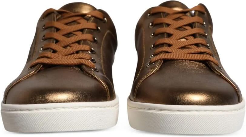 Dolce & Gabbana London sneakers met gouden leren logo - Foto 2