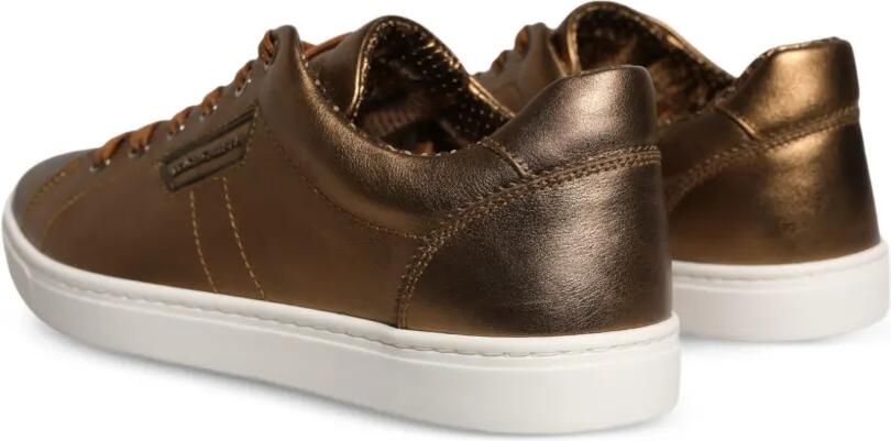 Dolce & Gabbana London sneakers met gouden leren logo - Foto 3