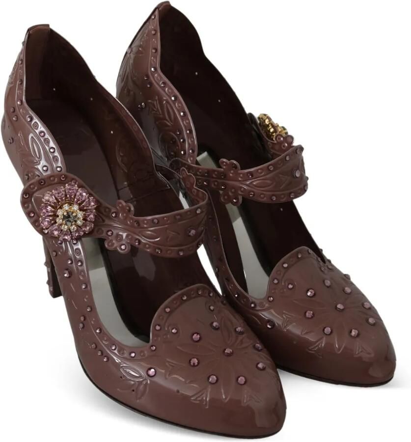 Dolce & Gabbana Mary Jane pumps verfraaid met kristallen Bruin - Foto 2