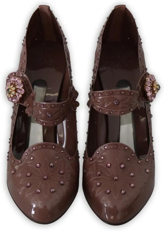 Dolce & Gabbana Mary Jane pumps verfraaid met kristallen Bruin - Foto 3