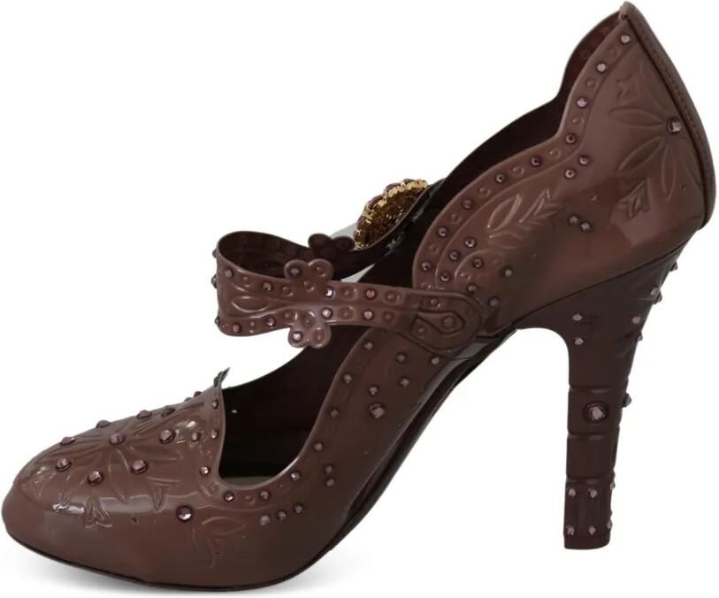 Dolce & Gabbana Mary Jane pumps verfraaid met kristallen Bruin - Foto 4
