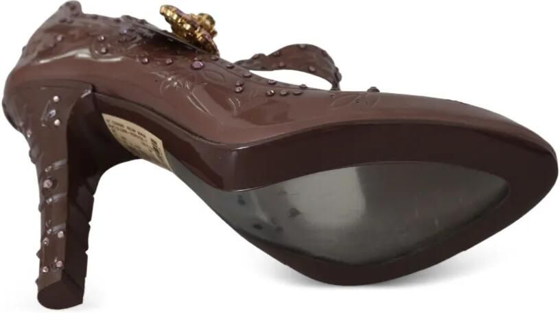 Dolce & Gabbana Mary Jane pumps verfraaid met kristallen Bruin - Foto 5