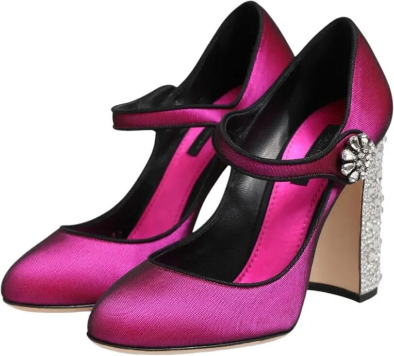 Dolce & Gabbana Mary Jane pumps verfraaid met stras Roze - Foto 4