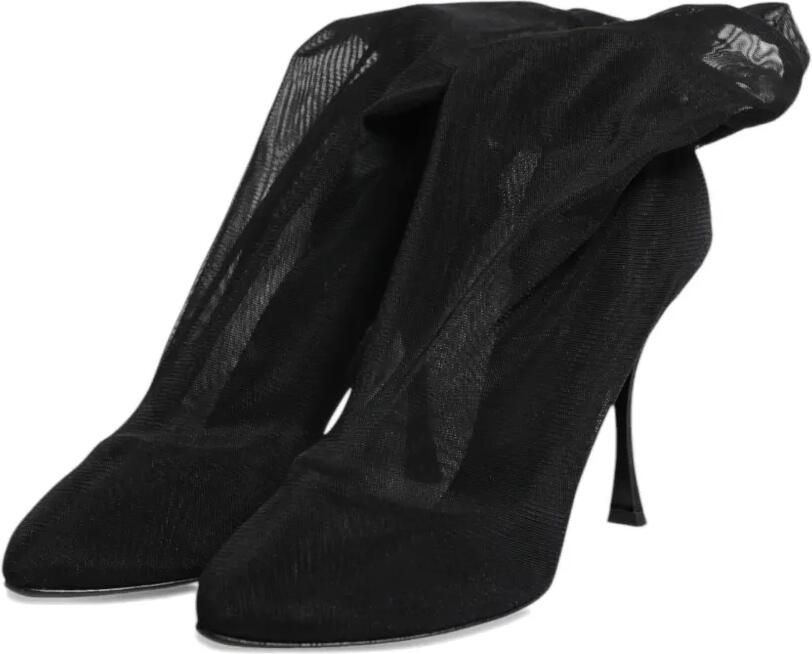 Dolce & Gabbana Mesh enkellaarzen met strikdetail Wit - Foto 3