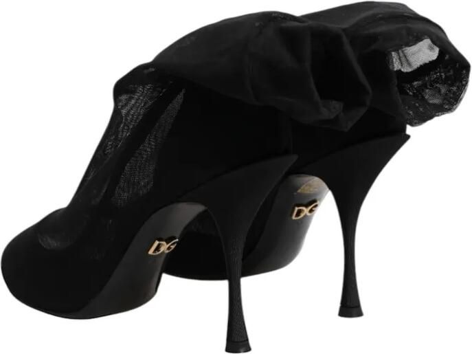 Dolce & Gabbana Mesh enkellaarzen met strikdetail Wit - Foto 5