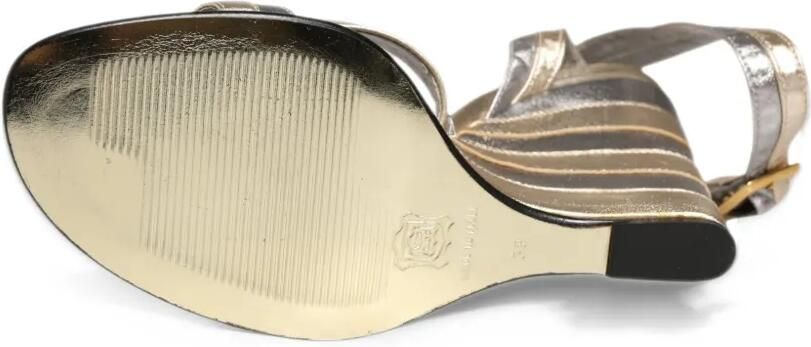 Dolce & Gabbana metallic-effect wedge sandals Goud - Foto 5