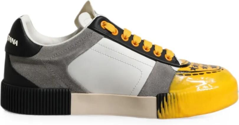 Dolce & Gabbana Miami sneakers met vlakken Geel