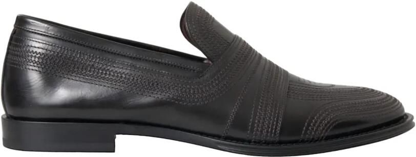 Dolce & Gabbana Michelangelo leren loafers met decoratieve stiksels Bruin