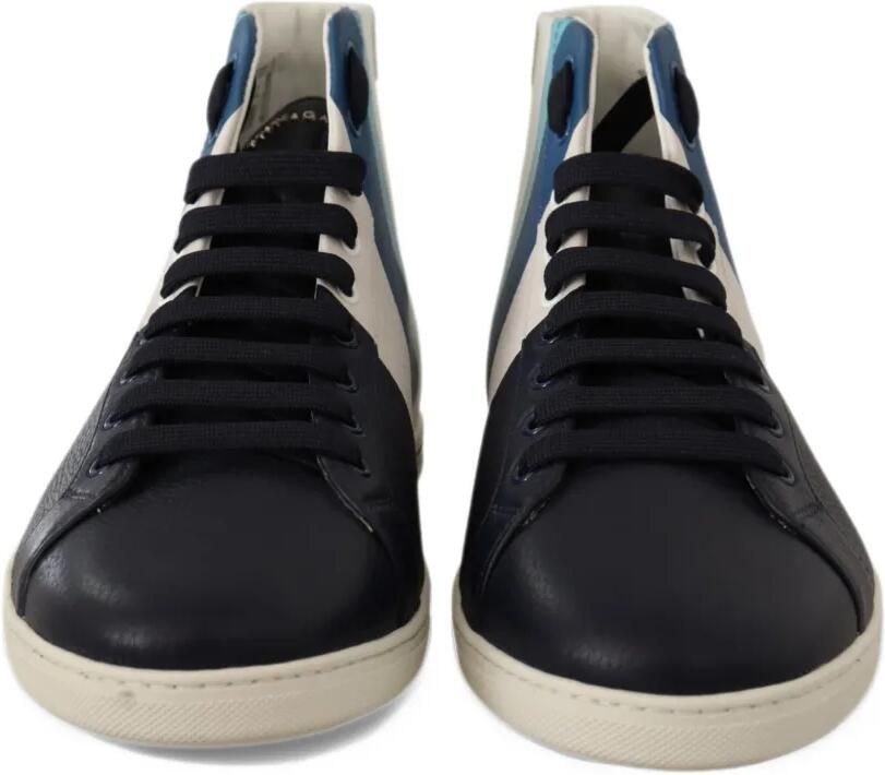 Dolce & Gabbana mid-top leather sneakers Blauw - Foto 2