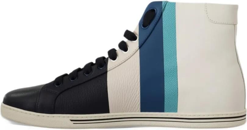 Dolce & Gabbana mid-top leather sneakers Blauw - Foto 5