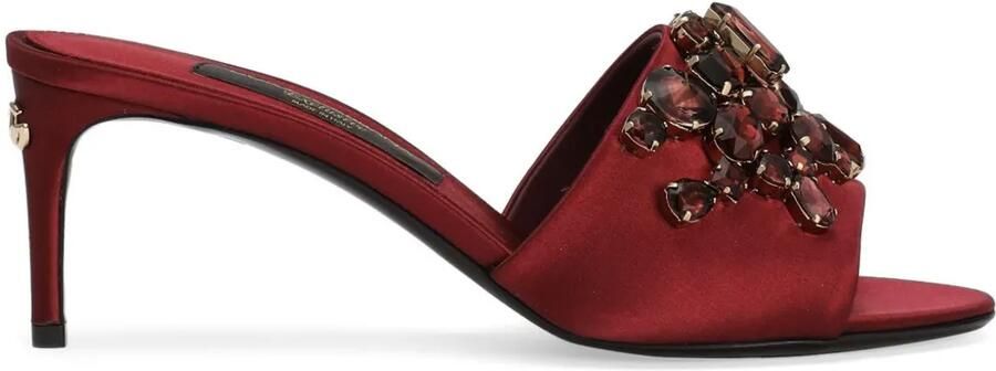 Dolce & Gabbana Muiltjes met kristallen Rood