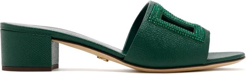 Dolce & Gabbana Muiltjes met logoplakkaat Groen