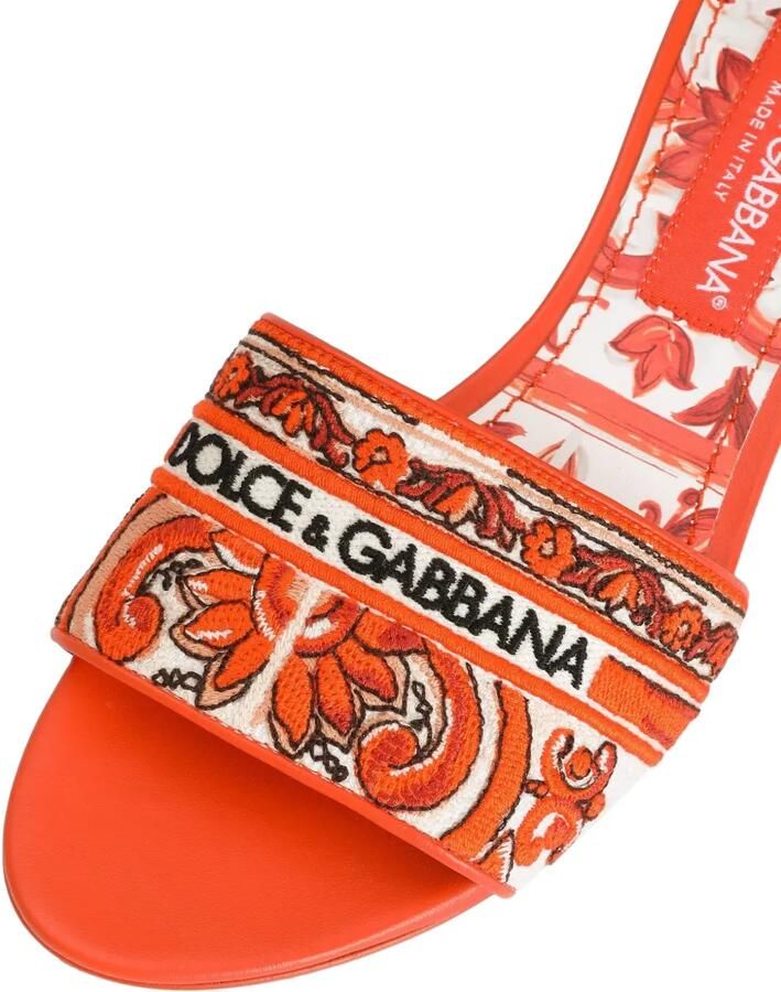 Dolce & Gabbana Muiltjes met Majolica-borduurwerk Oranje - Foto 2