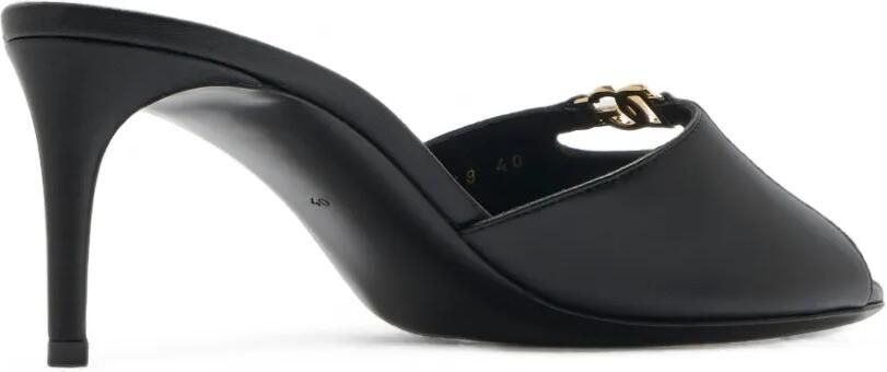 Dolce & Gabbana Muiltjes met uitgesneden details en DG-logo Zwart - Foto 4