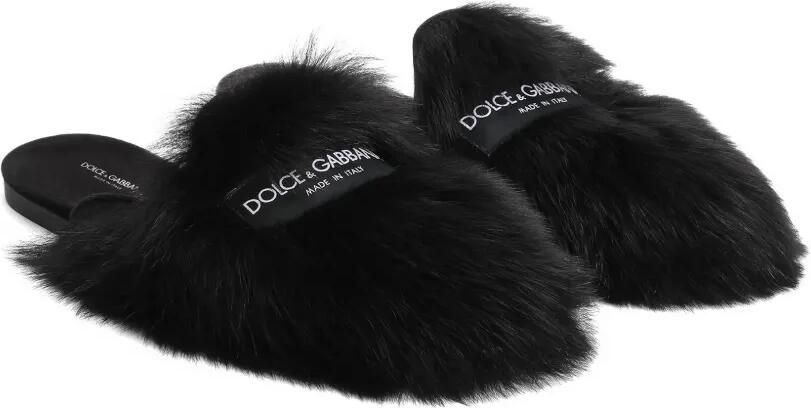 Dolce & Gabbana Muiltjes van bont Zwart - Foto 4