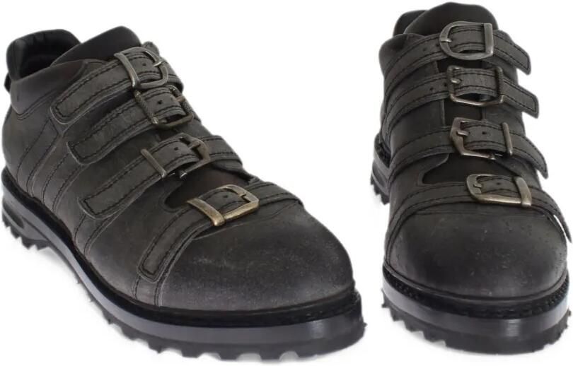 Dolce & Gabbana multi-strap buckle-fastening biker boots Grijs - Foto 4