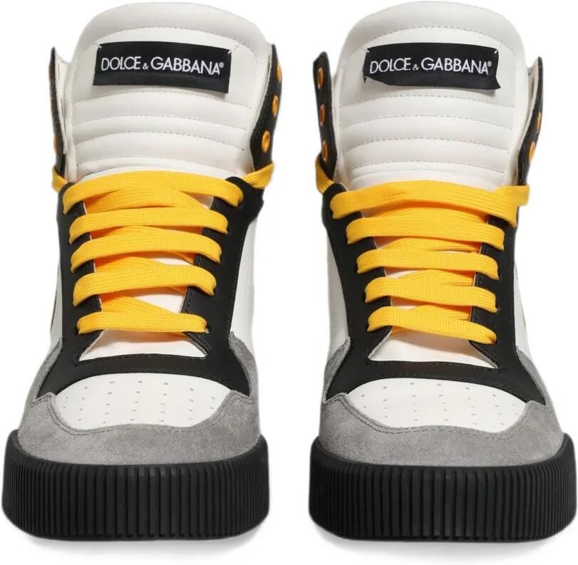 Dolce & Gabbana multicolor leather high-top sneakers Wit - Foto 2