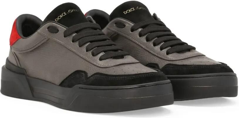 Dolce & Gabbana New Roma leren sneakers met vlakken Grijs - Foto 3