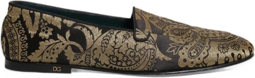 Dolce & Gabbana paisley jacquard loafers Goud