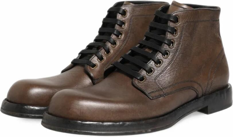 Dolce & Gabbana Perugino leather ankle boots Bruin - Foto 5