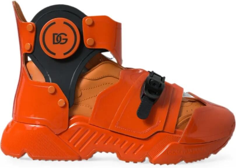 Dolce & Gabbana Portofino chunky high-top sneakers Oranje