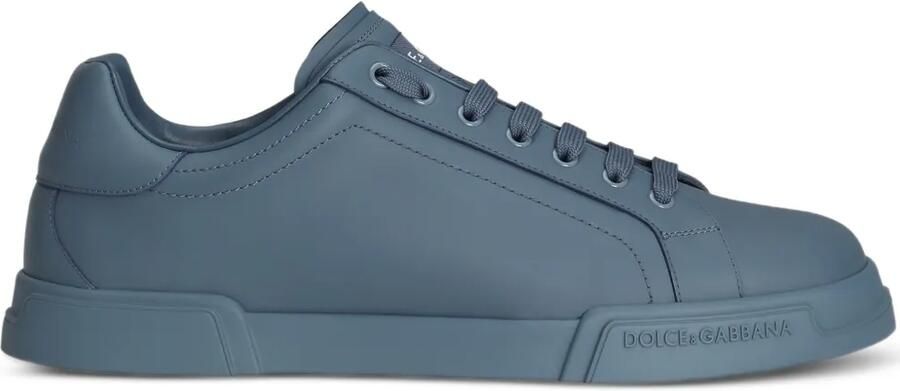 Dolce & Gabbana Portofino kalfsleren sneakers Blauw