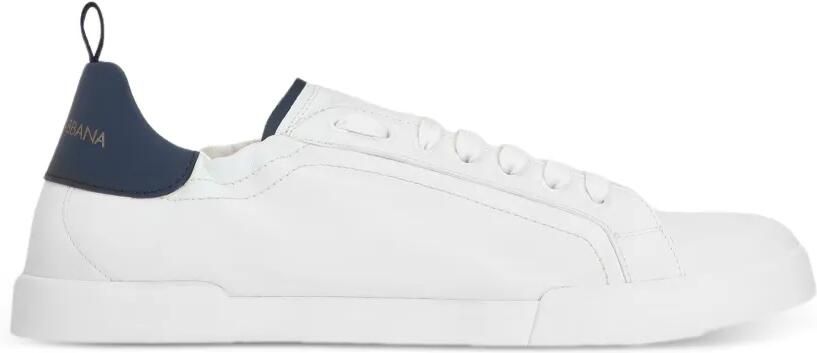 Dolce & Gabbana Portofino kalfsleren sneakers Wit