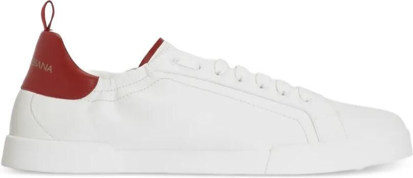 Dolce & Gabbana Portofino kalfsleren sneakers Wit