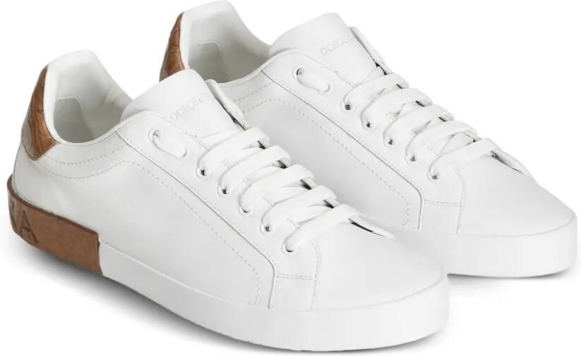 Dolce & Gabbana Portofino kalfsleren sneakers Wit - Foto 3