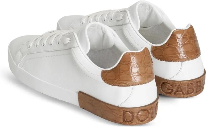 Dolce & Gabbana Portofino kalfsleren sneakers Wit - Foto 2